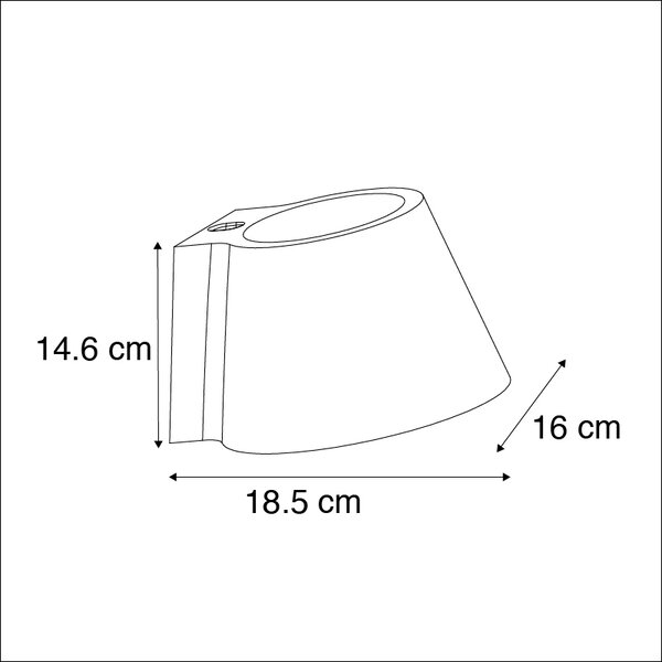 Ipari fali lámpa betonból - Cup
