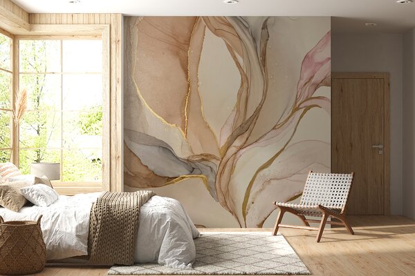Fotótapéta Fehér kör barna foltokkal, Modern fotótapéta, Modern fotótapéta, u71828 - Muralas.hu
