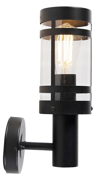 Modern kültéri fali lámpa fekete IP44 - Gleam