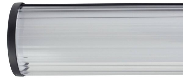Lindby LED-es fali lámpa Kirka, fekete, fém, IP44, 90cm, CCT, Fekete, Fürdőszoba, fém, Modern