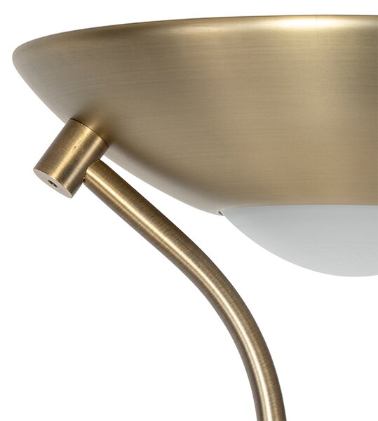 Modern állólámpa bronz olvasólámpával, beépített LED-del, dim to warm - Diva