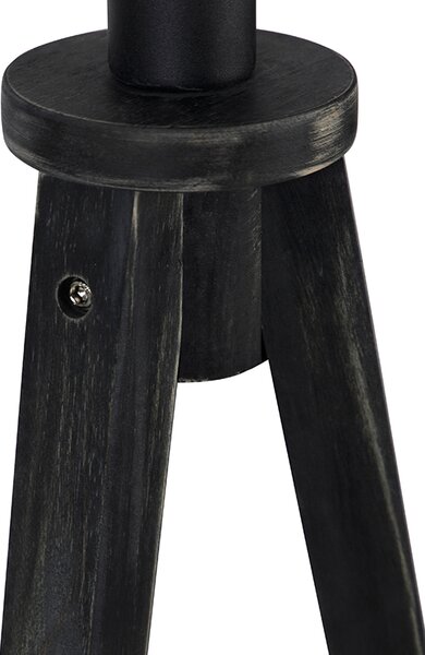 Rusztikus állólámpa állvány fekete - Tripod Classic