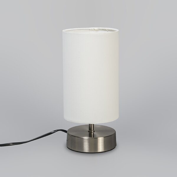 Modern asztali lámpa fehér kerek 12 cm - Milo 2