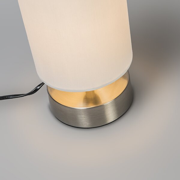 Modern asztali lámpa fehér kerek 12 cm - Milo 2