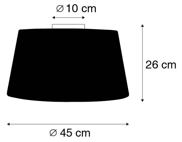 Modern mennyezeti lámpa acélból fehér búrával 45 cm - Combi