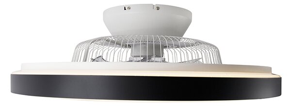 Mennyezeti ventilátor fekete csillag effektussal 60cm LED-del, dimmelhető, távirányítóval - Climo