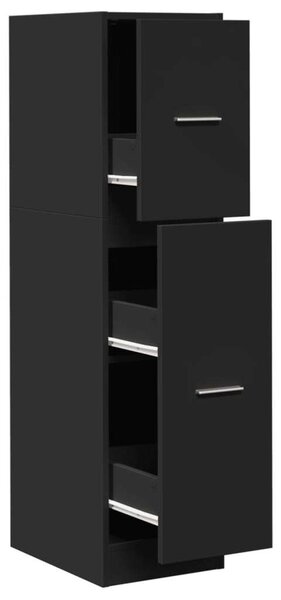 VidaXL fekete szerelt fa patikaszekrény 30 x 41 x 118 cm