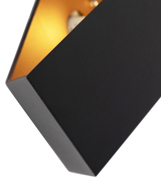 Design fali lámpa fekete arannyal - Fold