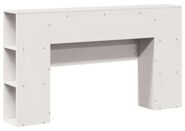 VidaXL Fehér Fenyőfa Fejtámla Tárolóval - 140 cm