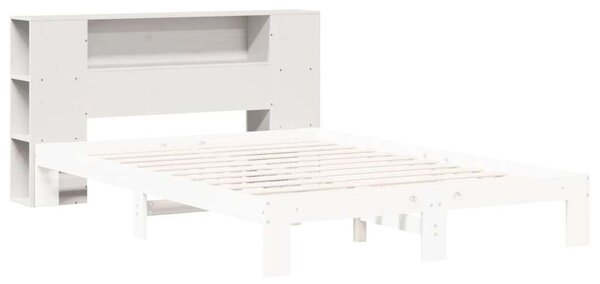 VidaXL fehér tömör fenyőfa fejtámla tárolóval 150 cm