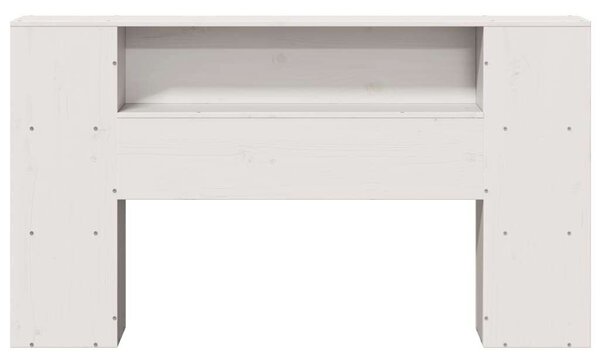 VidaXL Fehér Fenyőfa Fejtámla Tárolóval - 140 cm