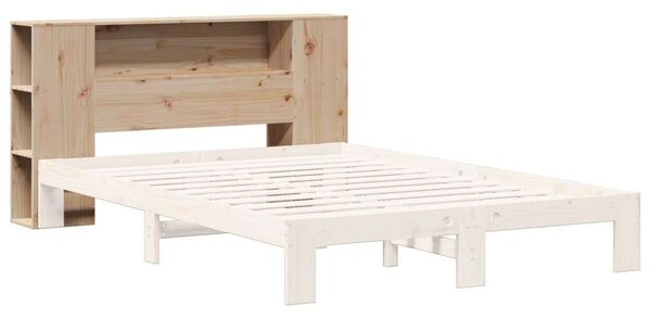 VidaXL tömör fenyőfa fejtámla tárolóval 135 cm