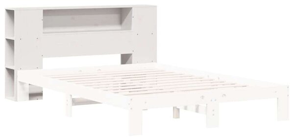 VidaXL Fehér Fenyőfa Fejtámla Tárolóval - 140 cm