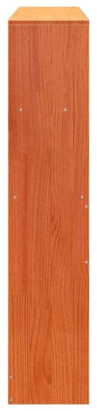 VidaXL viaszbarna tömör fenyőfa fejtámla tárolóval 160 cm