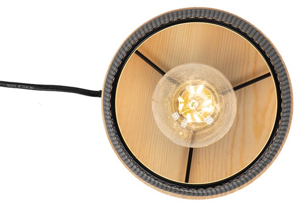 Design asztali lámpa fekete fával - Bosk