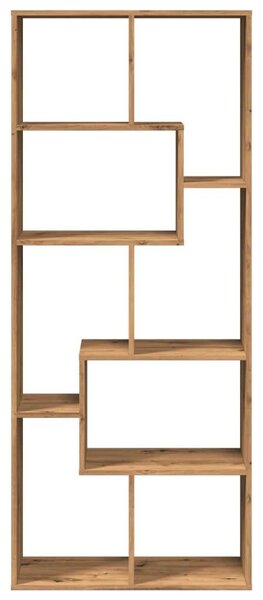 VidaXL kézműves tölgy szerelt fa elválasztó könyvespolc 67x25x161,5 cm