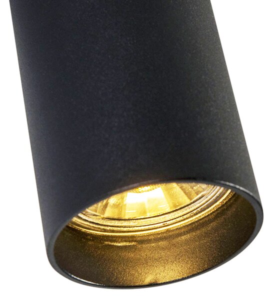 Okos, modern spotlámpa fekete színben, WiFi GU10-zel - Tuba