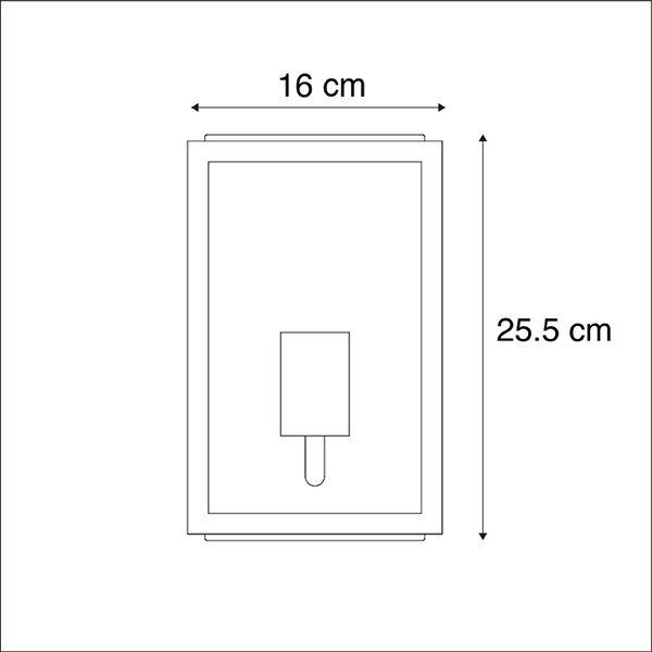 Okos kültéri fali lámpa fekete 25,5 cm, WiFi-vel, A60, IP44 - Rotterdam