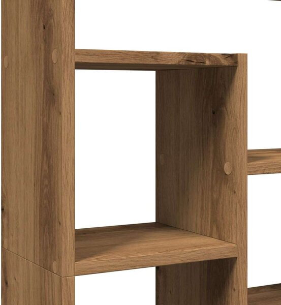 VidaXL Geometrikus Fa Könyvespolc - 72x20x120 cm