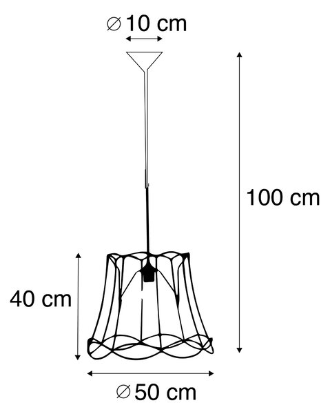 Retro lógólámpa fekete 50 cm - Granny Frame