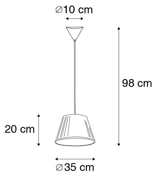 Retro lógólámpa fehér 35 cm - Plisse