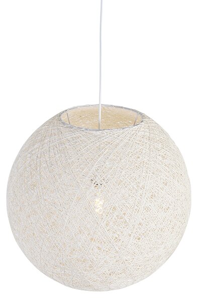 Rusztikus lógólámpa fehér 60 cm - Corda