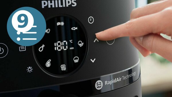 Philips NA230/00 forrólevegős sütő, 6,2L, fekete