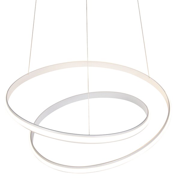 Modern függőlámpa fehér 74 cm beépített LED-del, dimmerrel - Rowan