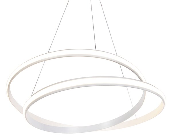 Modern függőlámpa fehér 74 cm beépített LED-del, dimmerrel - Rowan