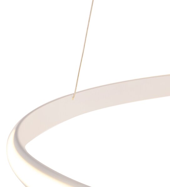 Modern függőlámpa fehér 74 cm beépített LED-del, dimmerrel - Rowan