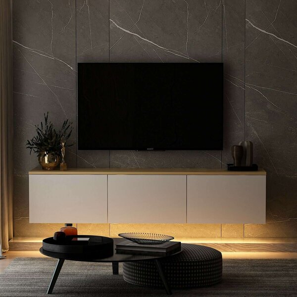 Hanah Home TV Stand White Oak Neon - White v2