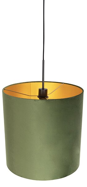 Lógólámpa bársony búrával zöld aranyozással - Combi