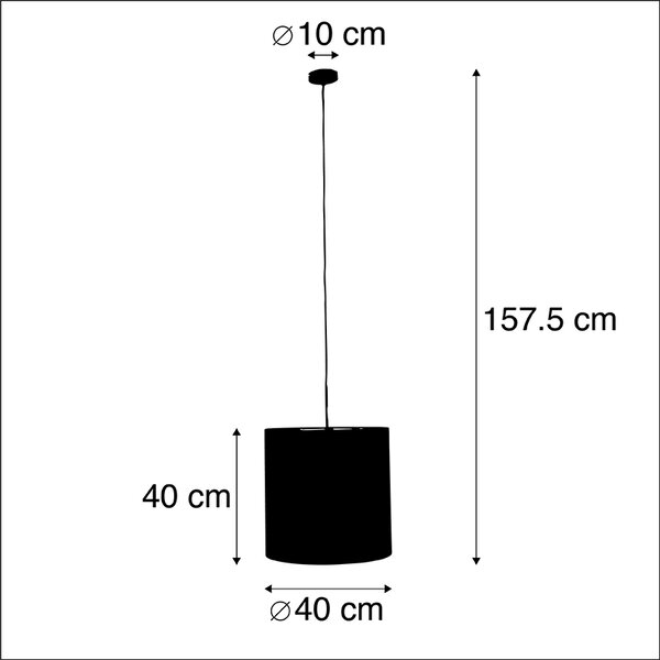 Lógólámpa bársony árnyékolóval páva mintával arannyal 40 cm - Combi