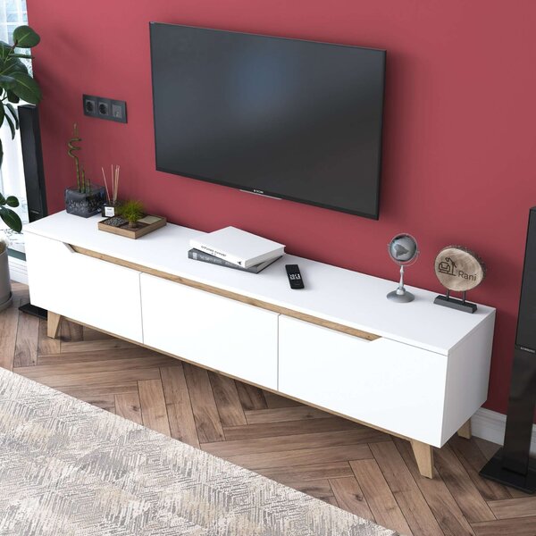 Hanah Home TV Stand White Walnut D1 - 2472