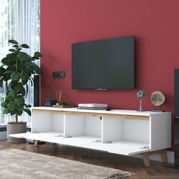 Hanah Home TV Stand White Walnut D1 - 2472