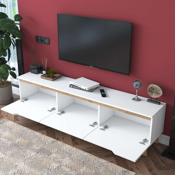 Hanah Home TV Stand White Walnut D1 - 2472