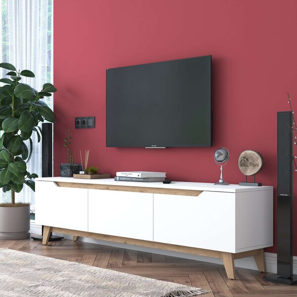 Hanah Home TV Stand White Walnut D1 - 2472