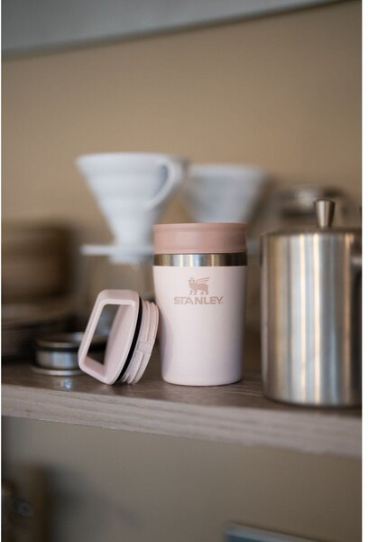 Világos rózsaszín rozsdamentes acél termobögre 230 ml Café-To-Go Travel Mug Rose Quartz – Stanley