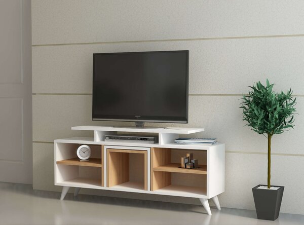 Hanah Home TV Unit White Teak Kutay - White, Teak