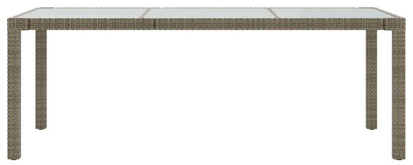VidaXL Polyrattan Kerti Asztal - Szürke - 190x90 cm