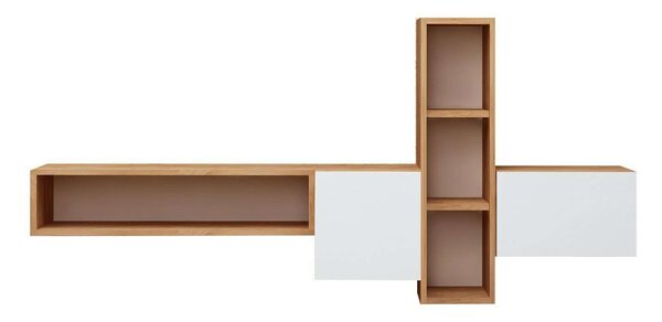 Hanah Home TV Unit Oak White Kumkuat