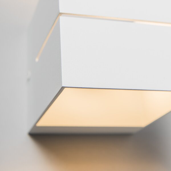 Modern fali lámpa fehér 9,7 cm - Transfer Groove