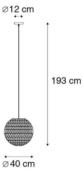 Retro lógólámpa fehér 40 cm - Lina Ball 40