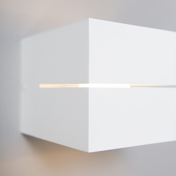Modern fali lámpa fehér 9,7 cm - Transfer Groove