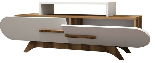 Hanah Home TV Stand Walnut White Rose - Walnut, White