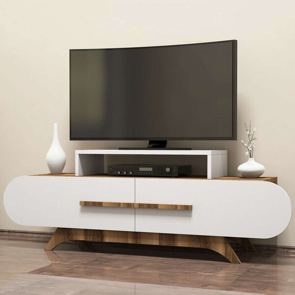 Hanah Home TV Stand Walnut White Rose - Walnut, White