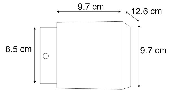 Design fali lámpa fekete/arany LED-del - Caja