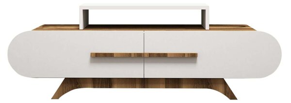 Hanah Home TV Stand Walnut White Rose - Walnut, White