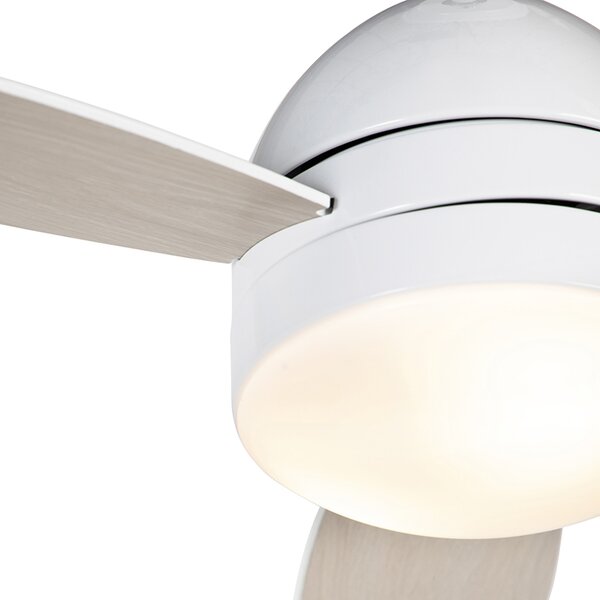Mennyezeti ventilátor fehér fa mintázattal 96 cm távirányítóval - Rotar