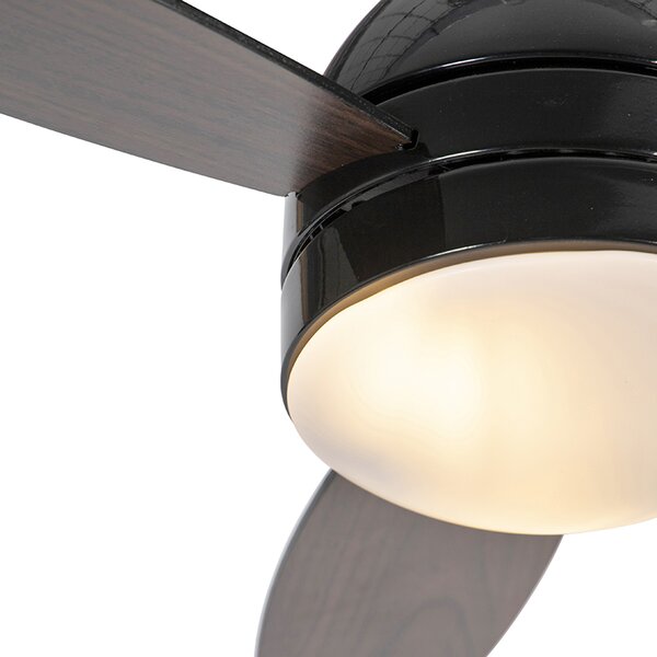Mennyezeti ventilátor fekete fa mintával 96 cm távirányítóval - Rotar